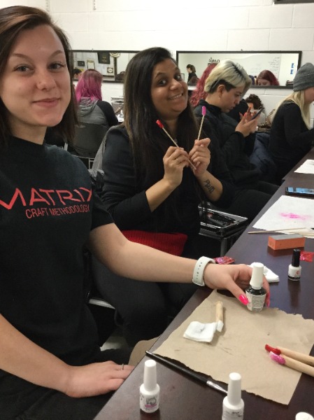 KACC Cosmetology students have talent and creativity.  Great lesson today